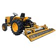 Tractor agrícola, equipado con enterradora de piedras Tractor agrícola, equipado con enterradora de piedras
