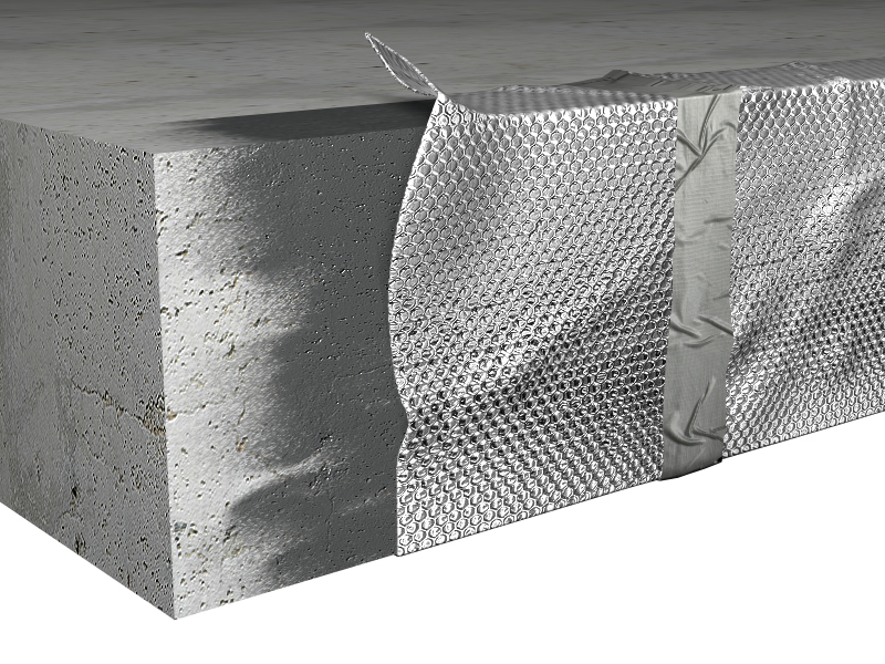 Fijado con adhesivo cementoso a la estructura desmoldada